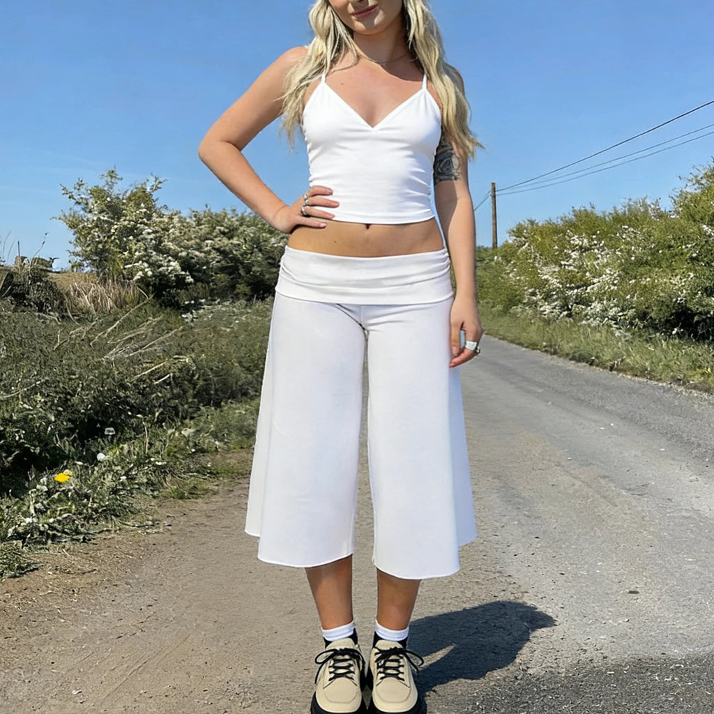 Capri Femme SORA – Pantacourt large & confort décontracté